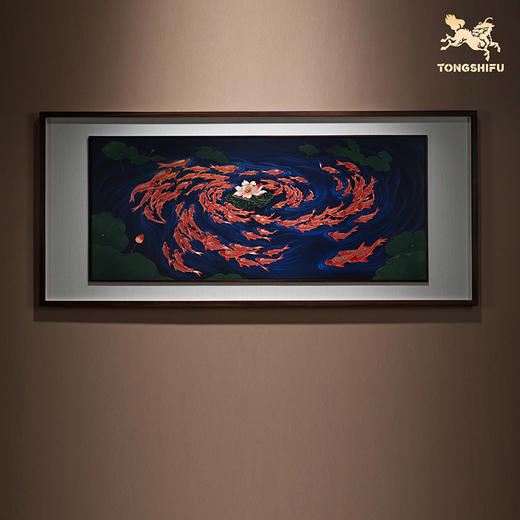 铜师傅 手工錾刻 铜雕画《吉祥久久》客厅玄关沙发背景墙装饰挂画 商品图3