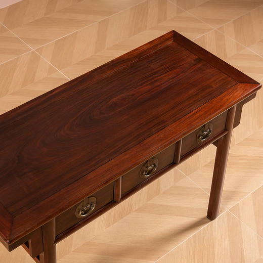 清	红木独板三屉书桌 商品图3