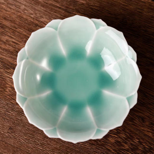 雷慧仙青瓷粉青莲瓣盘 商品图2