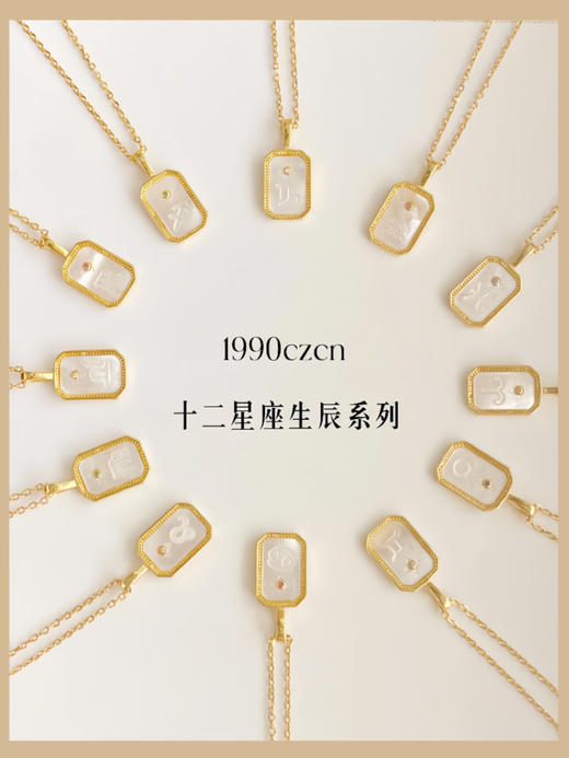 🤩谁能拒绝专属自己星座的守护项链呀❗️❗️  【1990独家定制设计】深海贝母＋星座浮雕，‎阳光下折射银河光芒💫 商品图2