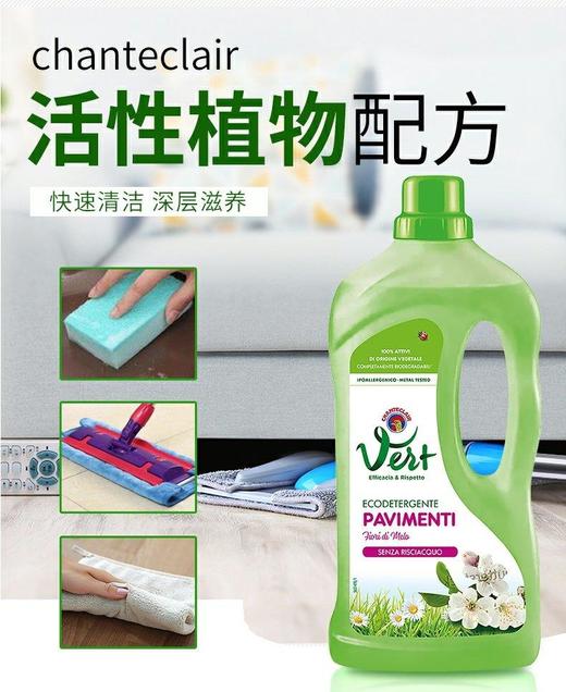 【中欧班列2瓶】意大利清洗剂 原装进口大公鸡管家地板家具清洗剂（花香）（薰衣草）1000ml 商品图1
