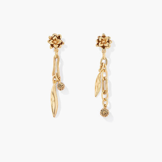 订购8周到｜Aurélie Bidermann-DIFENDA-植物 花朵 镀金 流苏 耳环［法国设计师] 商品图0
