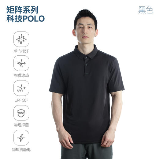 单导基础防晒POLO衫翻领短袖单向排汗夏季商务男遮热透气速干 商品图3