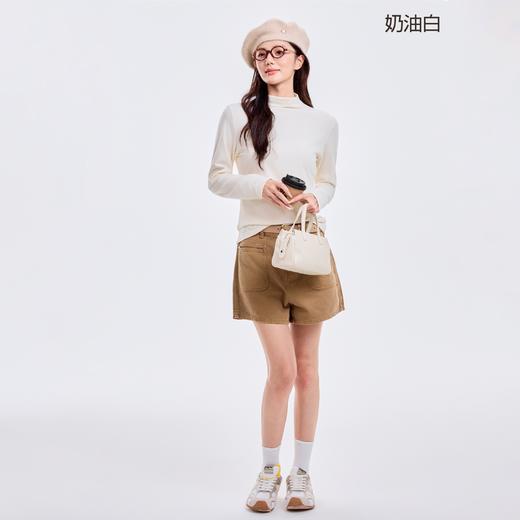 舒适与美学的双重追求 柔软亲肤 颜色美 女士天丝醋酸水磨打底衫 商品图5