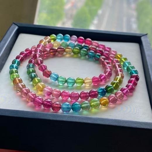 6mm多圈彩虹碧玺手串 商品图2