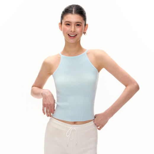 Ariseism 美式复古基础款细肩带针织背心女夏季新款修身上衣 商品图1