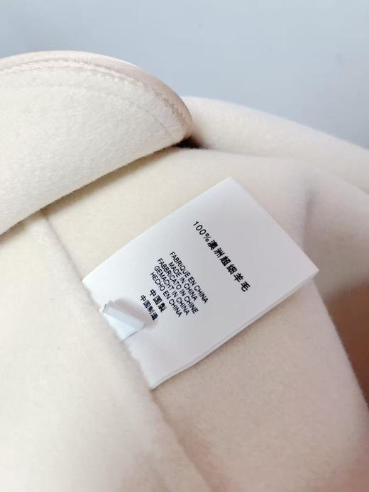 【高端系列】手工定制117款100%澳洲超细羊毛围巾可系腰带长款双面尼大衣-喜出 商品图6