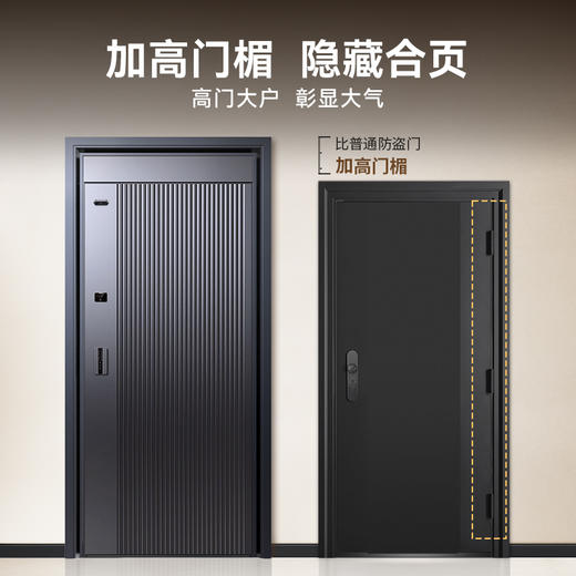 亚太天能精雕铸铝智能门H8一体化全自动AI双摄监控防盗入户门家用进户门子母大门 商品图7