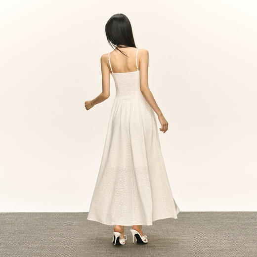 Ariseism 美式复古白色吊带连衣裙女夏季新款长裙 商品图4