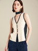 法式极简撞色针织马甲 商品缩略图0