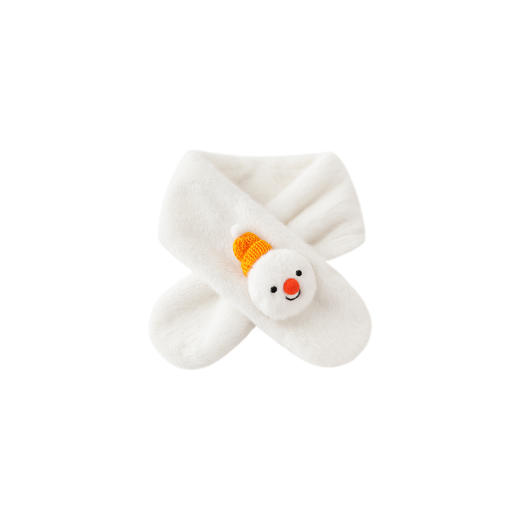 【商场同款】英氏儿童围巾奶油白雪人可爱童趣针织秋冬保暖新款 商品图4