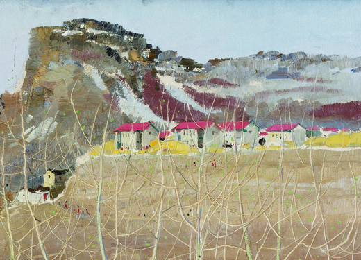 吴冠中|《山村晴雪》——综合版（油画） 商品图2