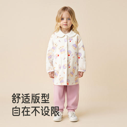 【商场同款】英氏儿童睡袍法兰绒居家柔软加厚男童女童秋冬新款 商品图2