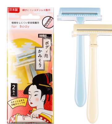 【中欧班列】日本剃毛刀 原装进口奴比斯身体剃毛刀手动迷你便携两支装3pcs 商品图4