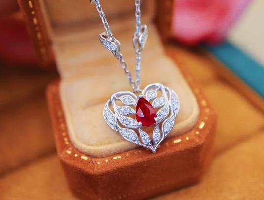 0.5ct刻面红宝石项链 商品图1