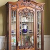独角鹿西洋古董法国出品路易十五风格繁花卷叶纹胡桃木精雕装饰玻璃展柜 商品缩略图2