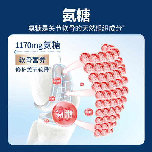 Movefree益节氨糖钙片养护关节疼痛补钙维骨力加钙80粒 商品图6