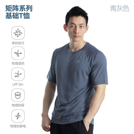 单导单向导湿速干t恤短袖男款宽松圆领吸汗休闲户外运动速干衣 商品图2