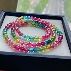 6mm多圈彩虹碧玺手串