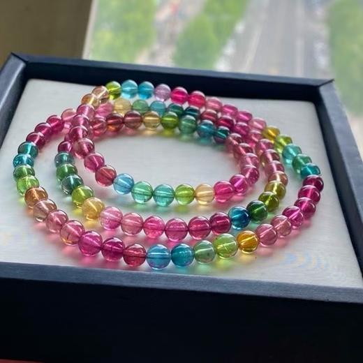 6mm多圈彩虹碧玺手串 商品图0