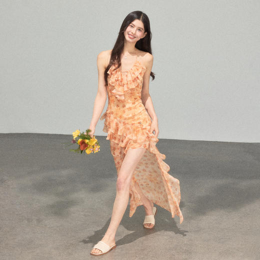 Ariseism 美式复古双色度假连衣裙女夏季新款裙子 商品图0