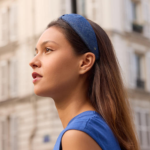 品牌直发 Alexandre De Paris JEANS系列发箍  M蓝色 商品图1