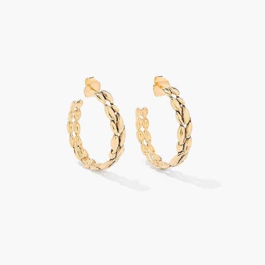 北京仓｜Aurélie Bidermann-DIFENDA-谷粒 镀金 HOOP 耳环［法国设计师] 商品图0