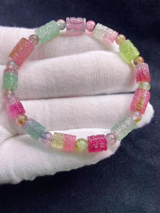 6-10mm单圈回纹碧玺手串 商品图3