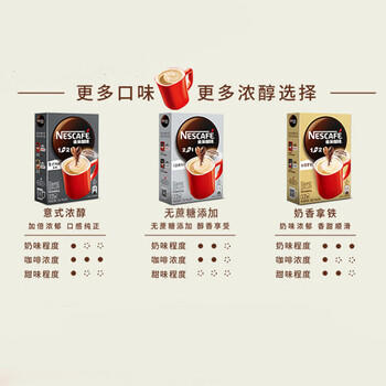 雀巢咖啡 速溶咖啡粉1+2酵香原味低糖 三合一冲调饮品30条450g 包装随机发 /水饮冲调 /咖啡 /速溶三合一 商品图1