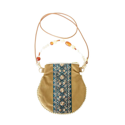 HUJI祤集珠珠手提斜挎包OrientMarket天鹅绒刺绣系列 商品图1