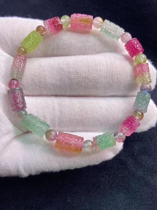 6-10mm单圈回纹碧玺手串 商品图5