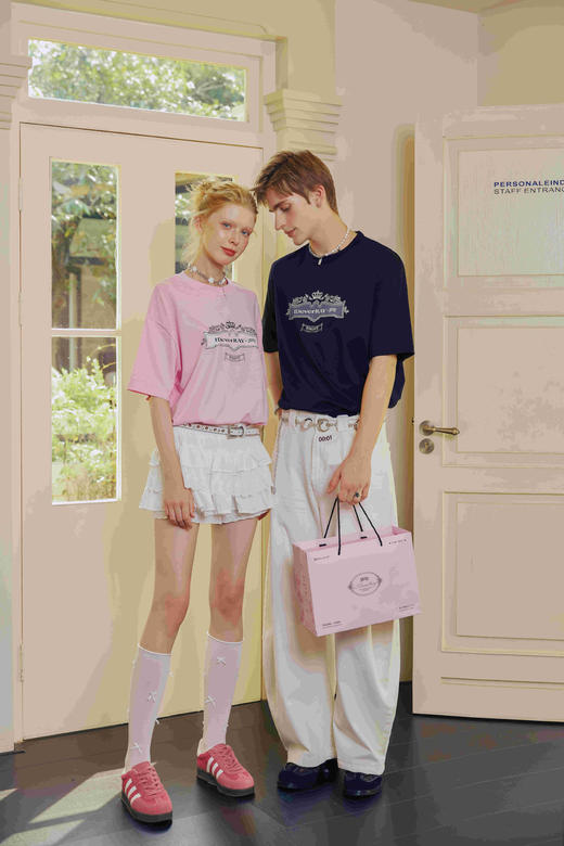 【倾农之光】陈立农同款法式浪漫微宽松T恤轻奢高级感短袖T恤 商品图1