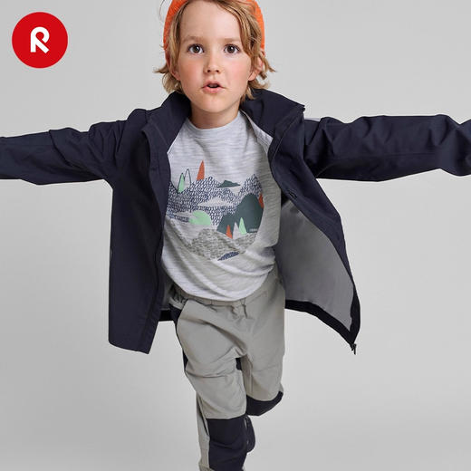 芬兰reima2024年秋冬新款男女儿童中童拒水户外运动休闲拼接长裤 商品图3