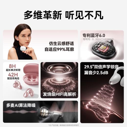 塞那sanag F30  水滴弧蓝牙耳机耳夹式2025新款开放式无线气传导翻译 商品图4