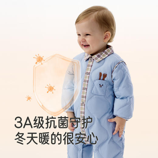 【商场同款】英氏儿童羽绒服秋冬保暖防寒男童连体衣小童羽绒衣服超韧绒 商品图2
