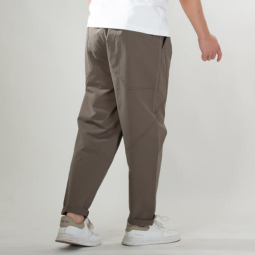 DRONKOO 2025 抽绳半松紧前多破缝结构后贴袋轻工装中厚工装长裤 商品图3