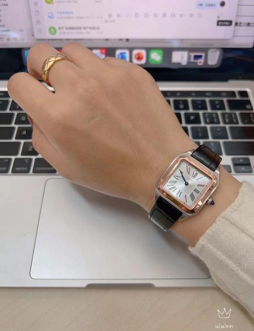 卡地亚 山度士系列 石英机芯 30米防水 女表 瑞表 38*27.5mm 鳄鱼皮表带（SP） 商品图1