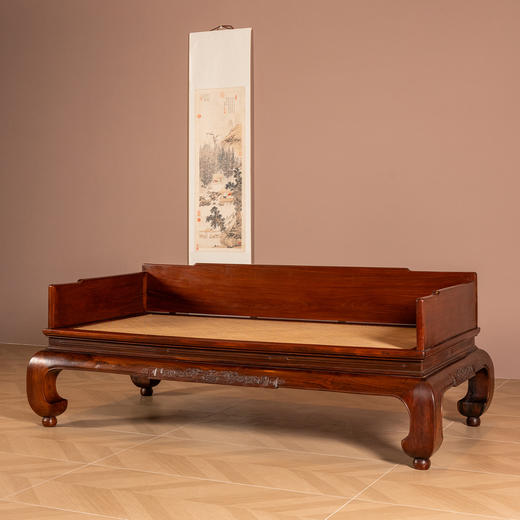清	红木独板三围屏罗汉床 商品图1
