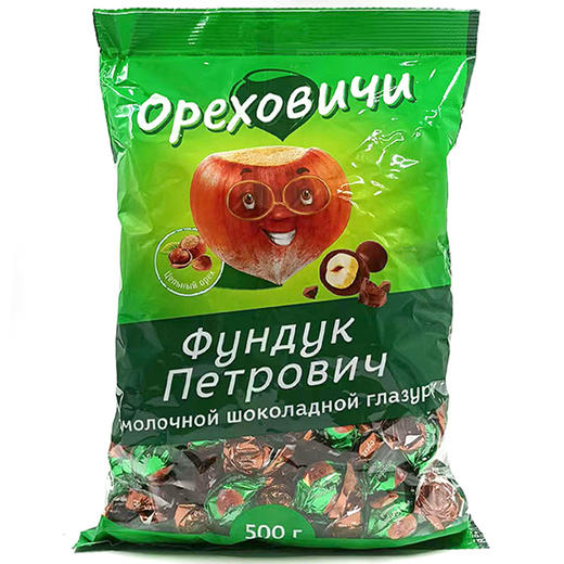 【中欧班列精选】WWJ俄罗斯糖果 原装进口巧克力榛子仁糖500g/袋 商品图12