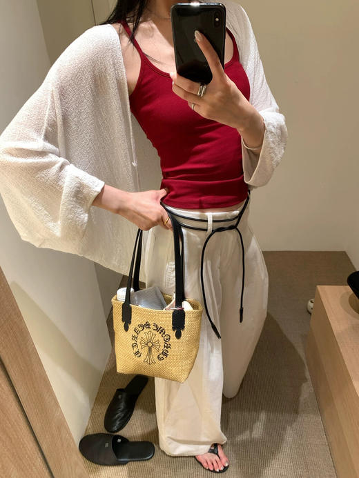 【GZ】无忧购蝙蝠袖天丝防晒开衫+纯色吊带背心+宽松慵懒松弛感休闲裤套装(配腰绳) 8206（截单后3-5天发货) 商品图4