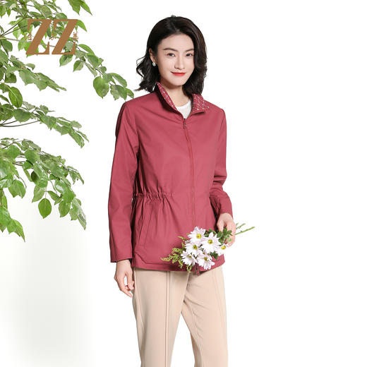 佐尔美经典气质几何图案风衣外套女M43FD21 商品图1