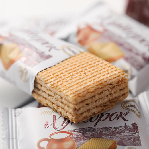 【中欧班列精选】 俄罗斯进口阿孔特小农庄牛奶味威化饼干408g/袋TC 商品图3