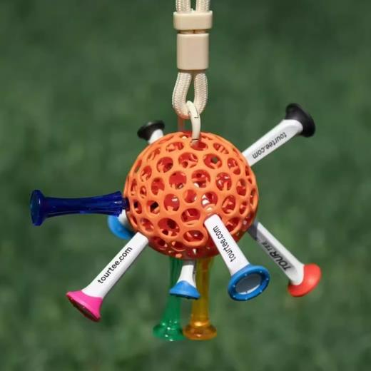 新款3D打印高尔夫球解压球插T球高尔夫球配件球Tee收纳彩色解压球 商品图4