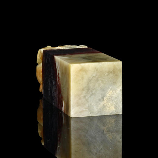 孤品017123-伊犁石五彩冻兽钮方章-3.0*3.0*8.6cm 商品图4