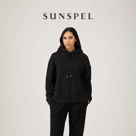 SUNSPEL女士经典款全棉宽松休闲连帽卫衣运动衫