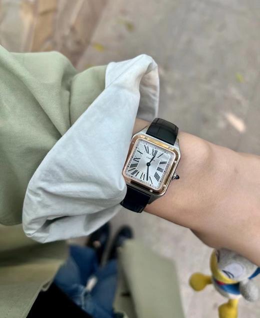 卡地亚 山度士系列 石英机芯 30米防水 女表 瑞表 38*27.5mm 鳄鱼皮表带（SP） 商品图2