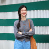 绽放旅行女装519朵/巴素兰羊毛撞色扣开襟毛针织衫宽松开衫女早秋 商品缩略图2