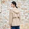 佐尔美百搭户外风复古工装中长款抽绳连帽外套女M43FD27 商品缩略图4