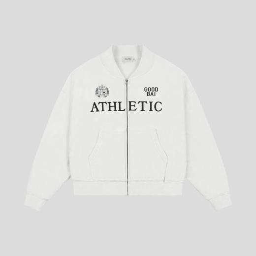 GOODBAI ATHLETIC粗体logo印花棒球领拉链长袖卫衣外套 商品图2