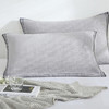 竹一百 竹纤维亲肤柔软吸汗枕巾一对情侣成人枕头巾两条装50*72cm灰色*2 商品缩略图1